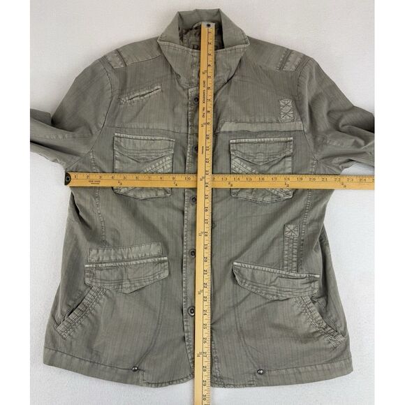 BKE‎ Men's Hudson Jacket Large Slim Fit Washed Gray Motorcycle Full Zip - Picture 2 of 13